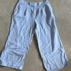 LOFT Women's Light blue Wide Leg Pants